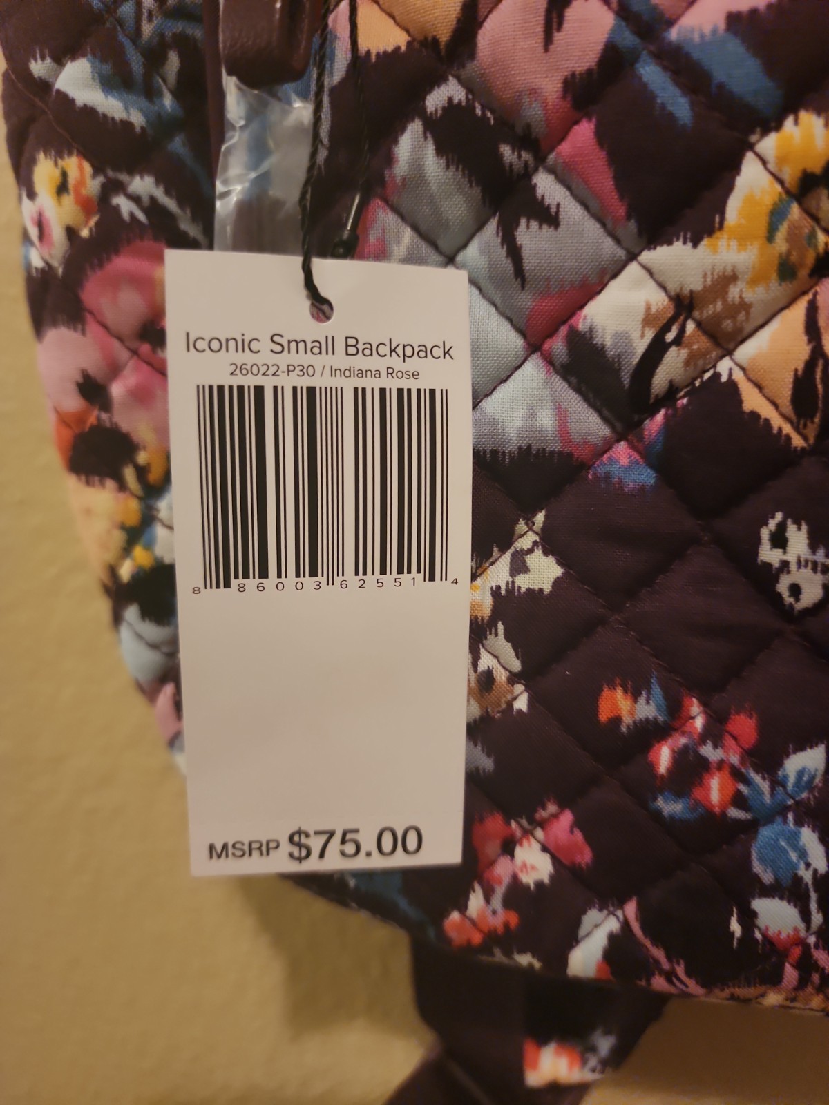 Vera Bradley Campus Small Backpack – Indiana Rose Pattern NWT