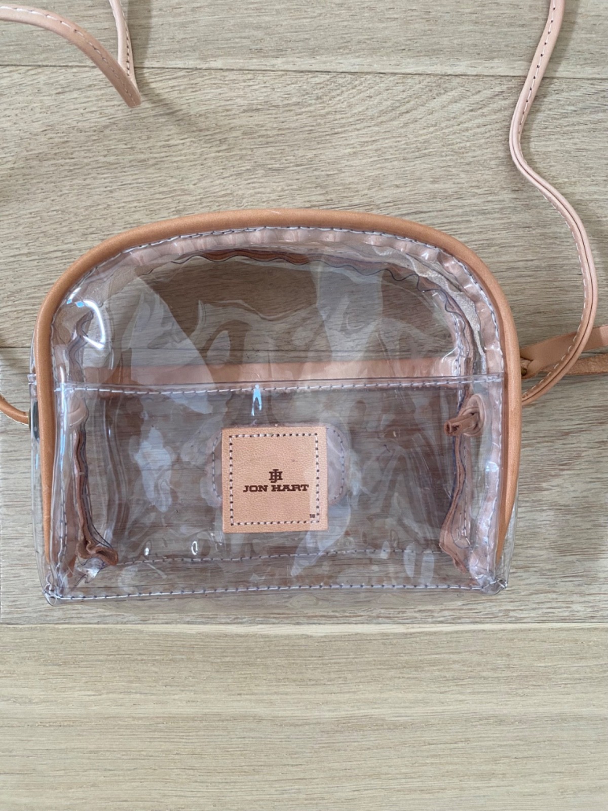 Jon Hart Crossbody Clear Bag Purse- Personalized with Initials LJB
