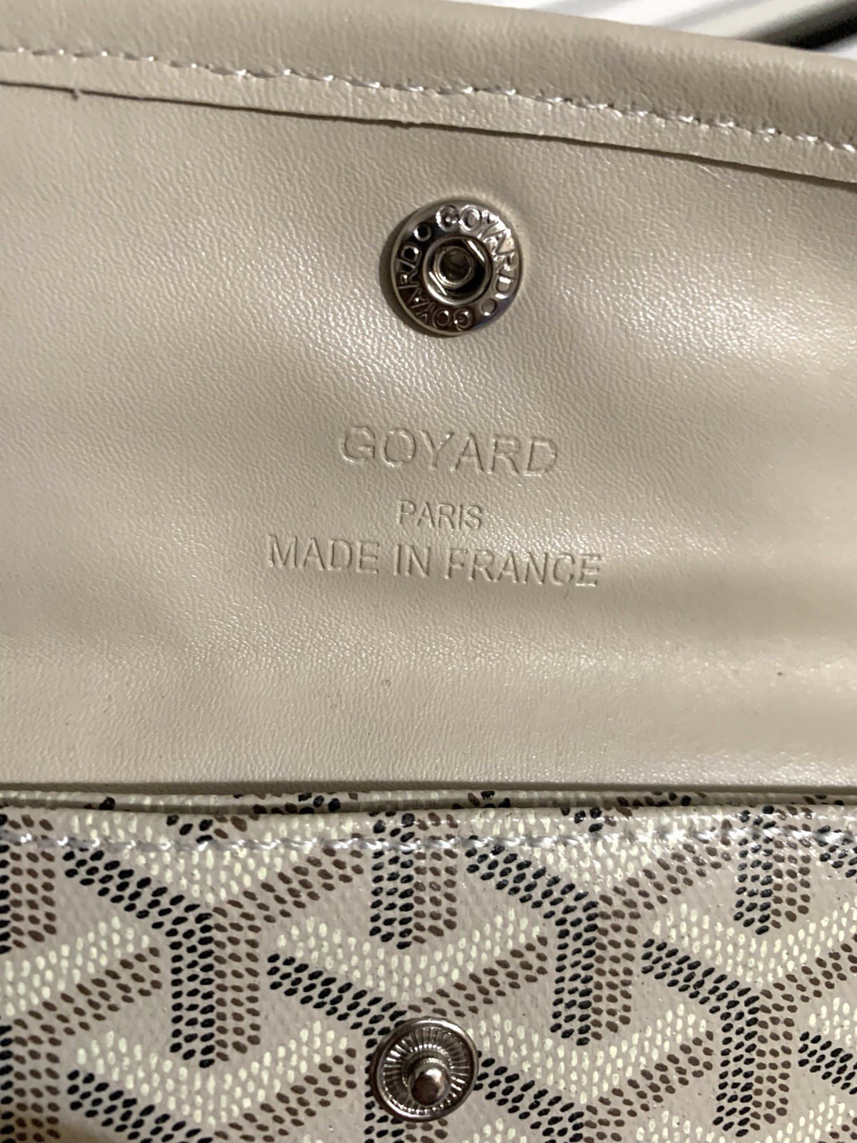 Goyard Saint Louis Beige Canvas Pouch Wallet