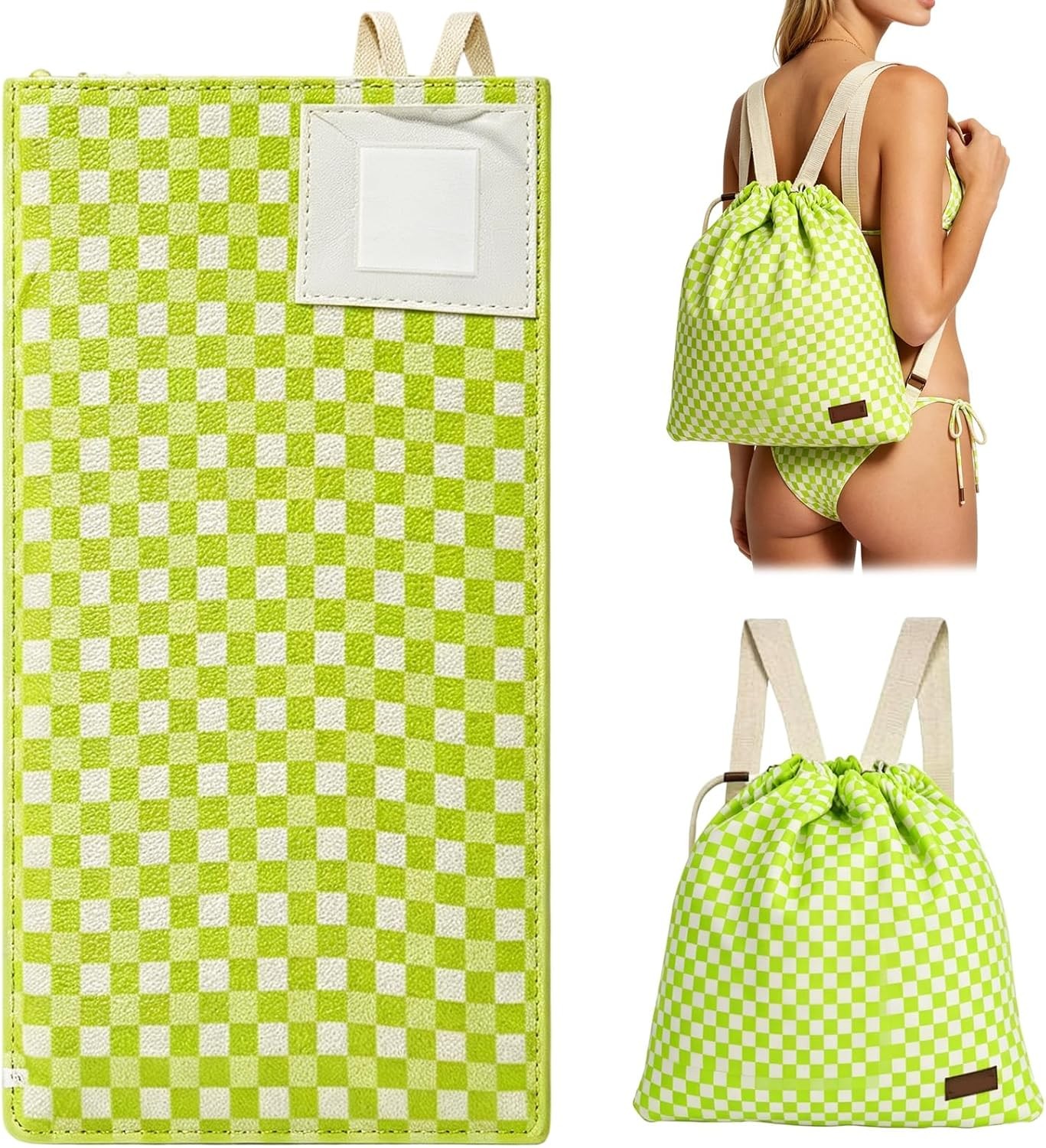 2026 New 2 In 1 Convertible Towel Bag Backpack – Oversized Sand Free Microfiber