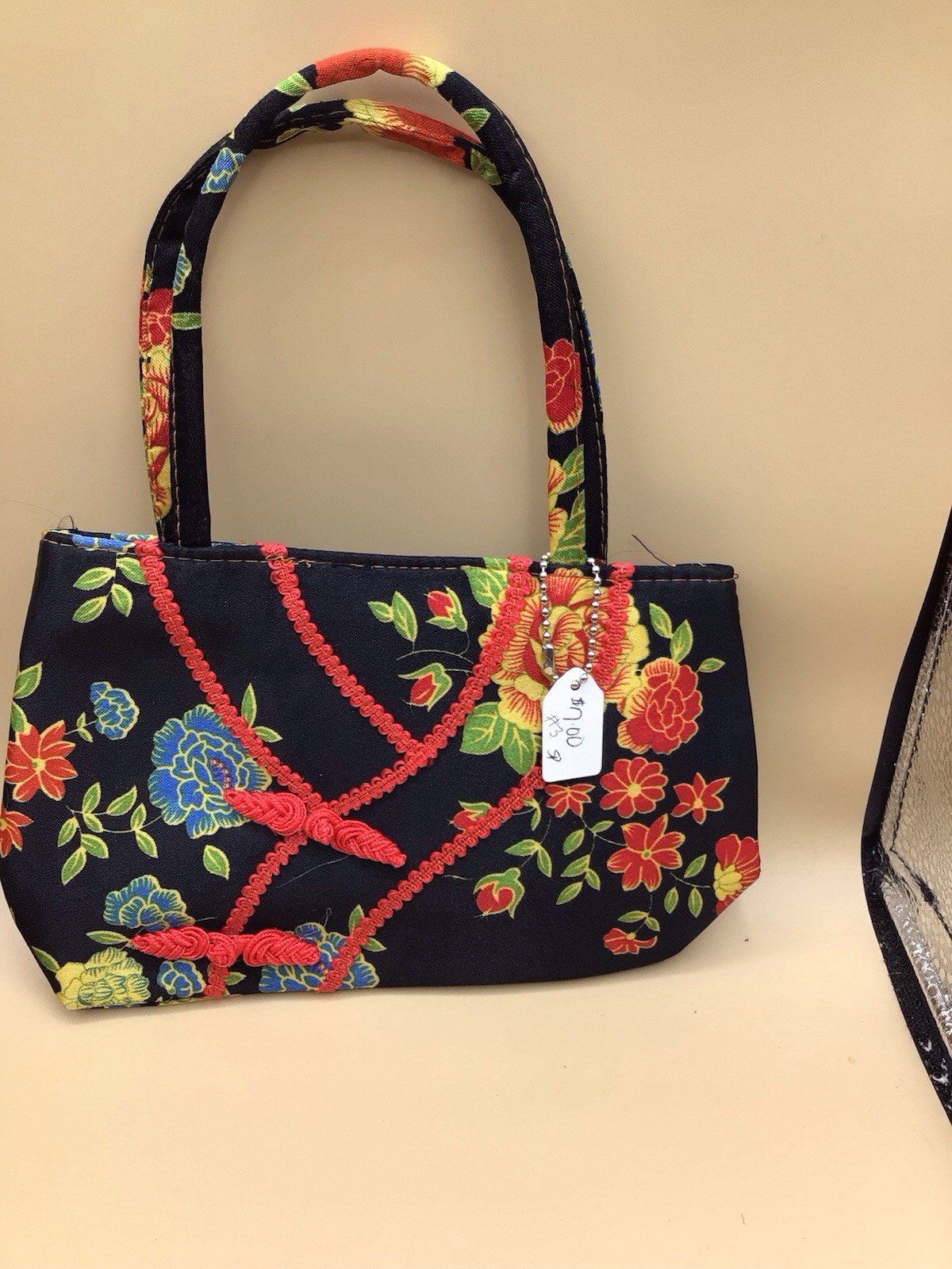 PRETTY HANDBAG MADE WITH ORIENTAL MATERIAL SMALL YOU PICK THE COLOR NWOT