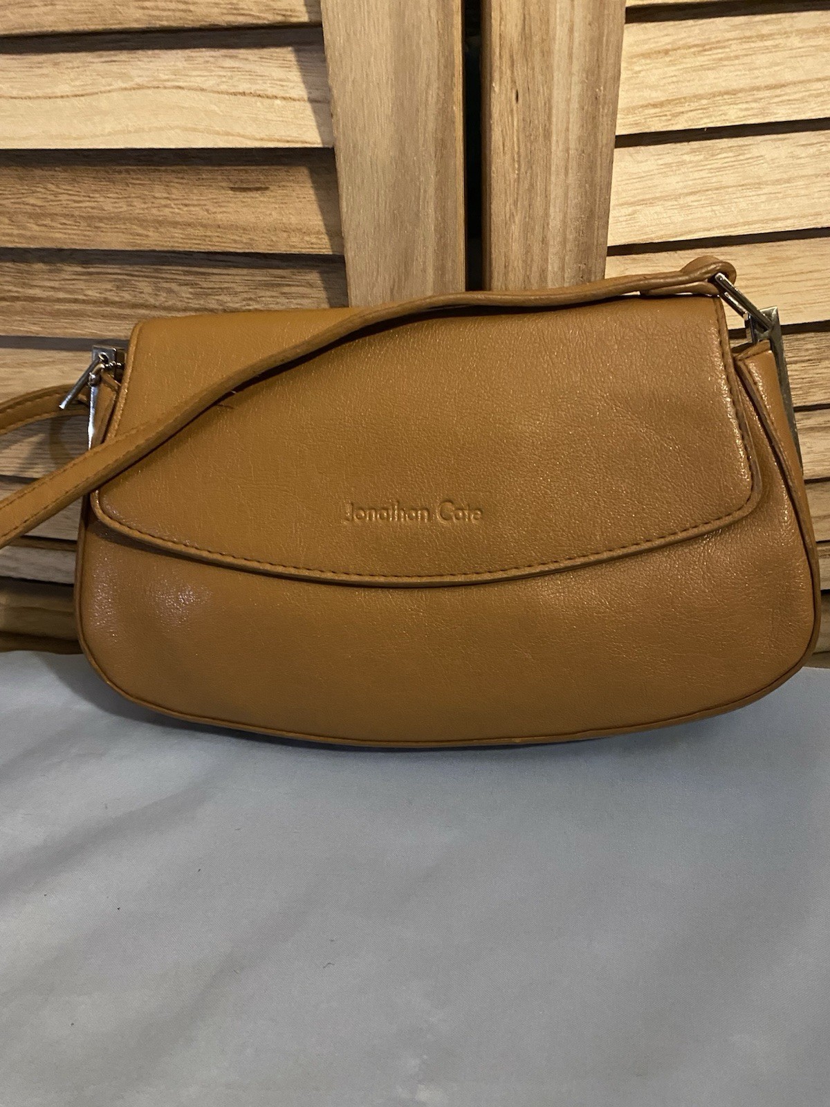 Jonathan Cate Handbag Brown Soft Faux Leather VINTAGE 90’s