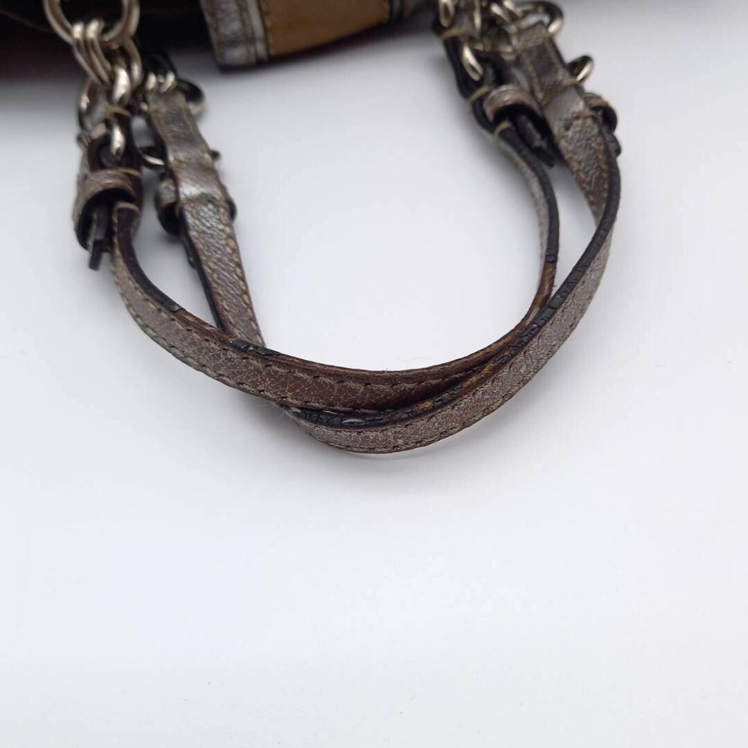 COACH Tote bag Legacy Leather Brown Turn Lock Authentic From Japan