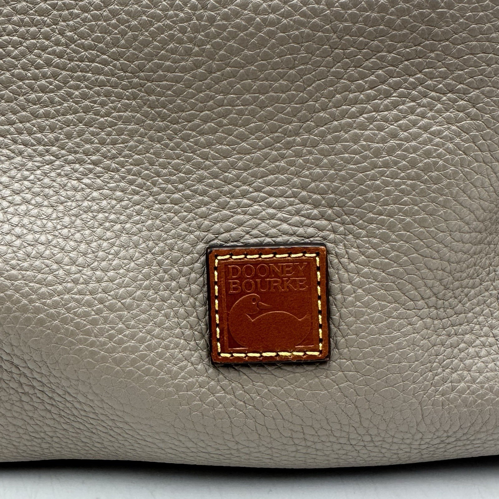 Dooney & Bourke Pebble Grain Medium/large Zip Barlow Purse In Elephant Nice