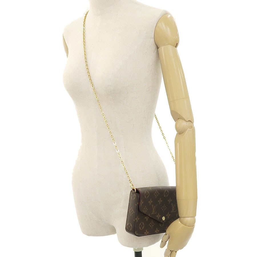 Louis Vuitton Pochette M81896 Monogram Canvas Brown Shoulder Bag #SAB16468
