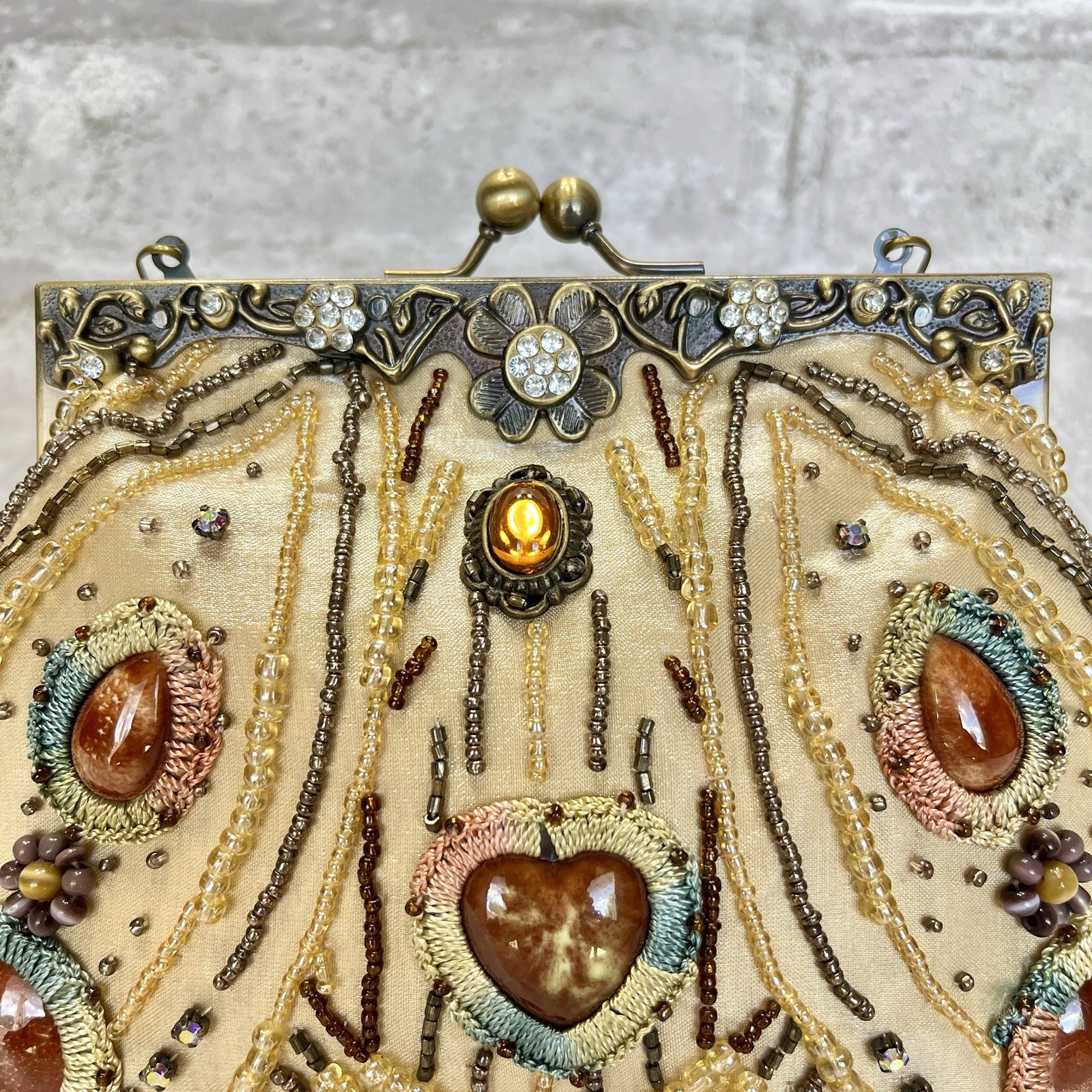 Ohh! Ashley Handcrafted Beaded Day or Evening Bag – Will hold a phone & more