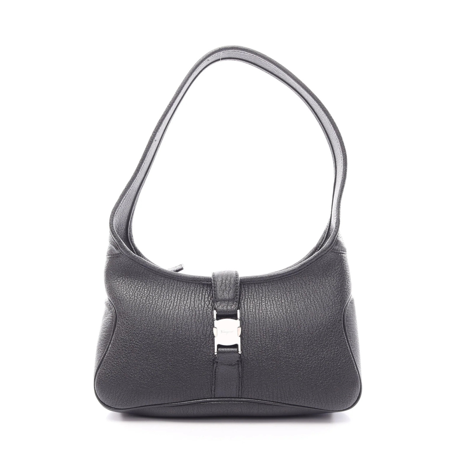 Salvatore Ferragamo Shoulder Bag Black Leather #RCB5692