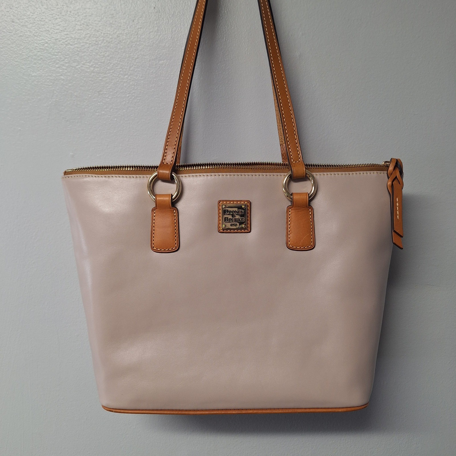 Dooney & Bourke Wexford Leather Small Wren Zip Tote 10″ H x 5.5″ W x 14.5″ L