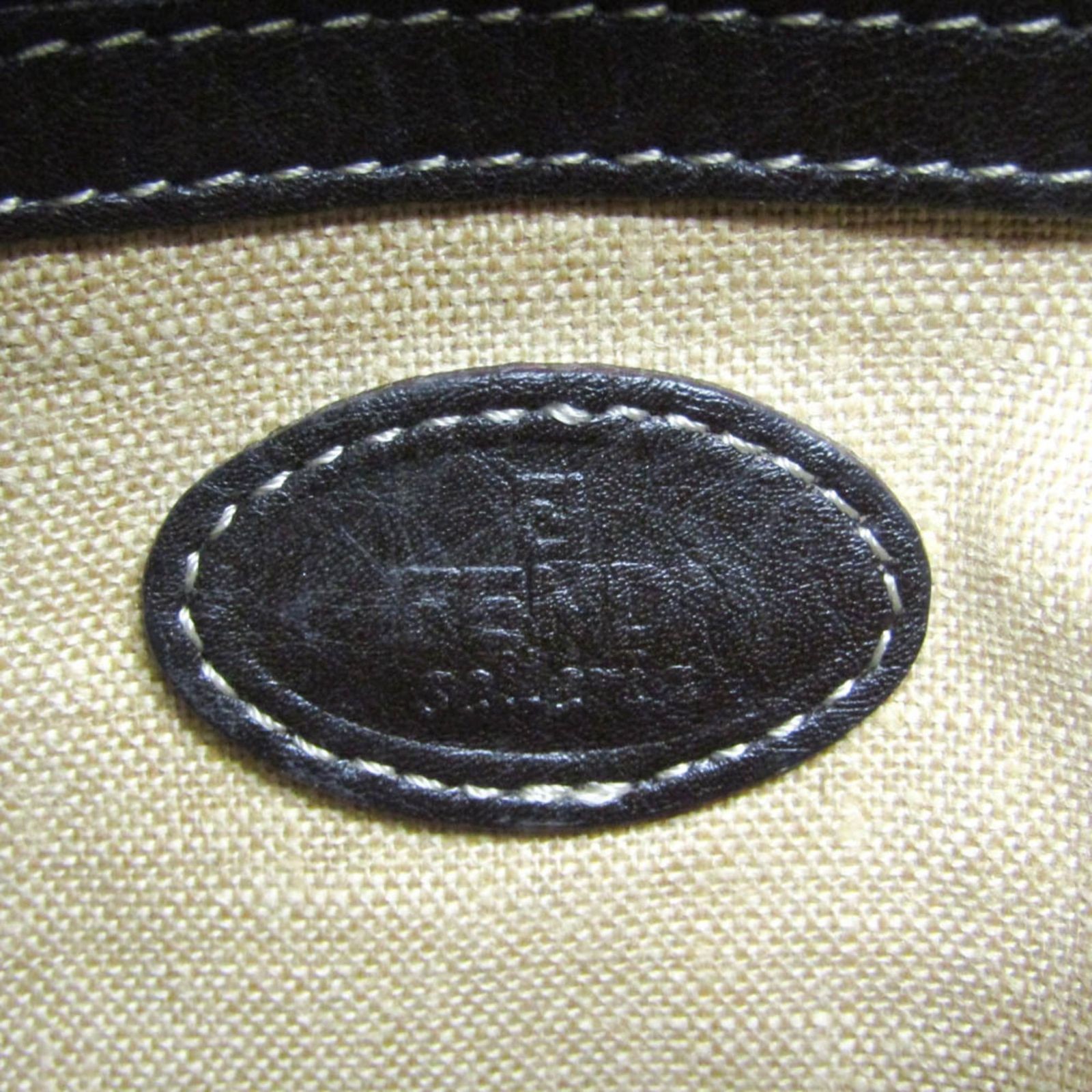 Authentic Fendi Selleria Leather Shoulder Bag 8BT092 Dark Brown 8.07in x 9.44in