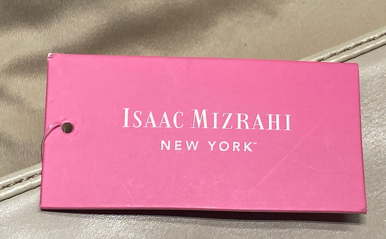 Isaac Mizrahi Dove Grey Susie Collection Leather Shoulder Bag NWT