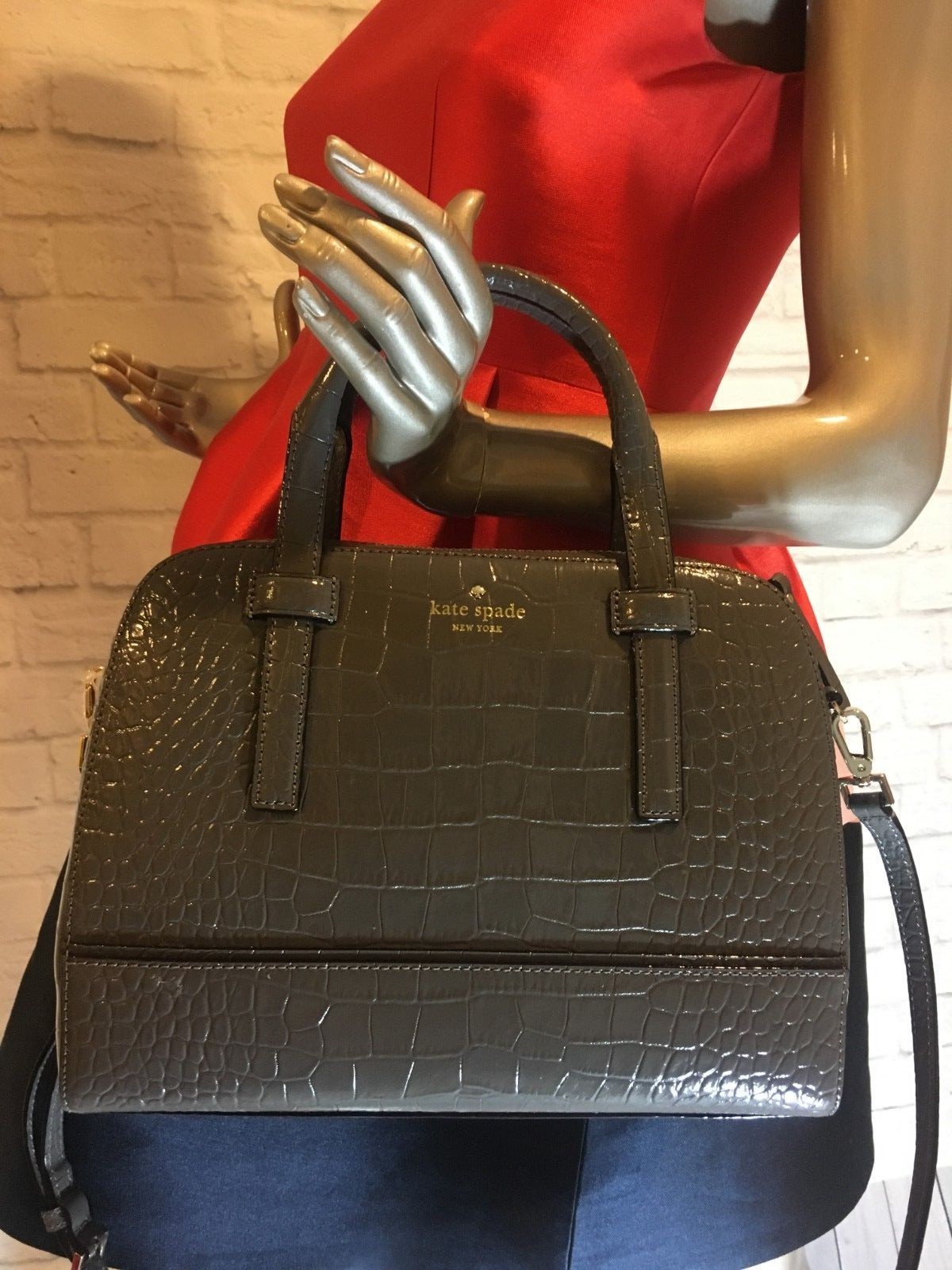 NWT Authentic KATE SPADE small felix riverside street exotic leather bag $548 De