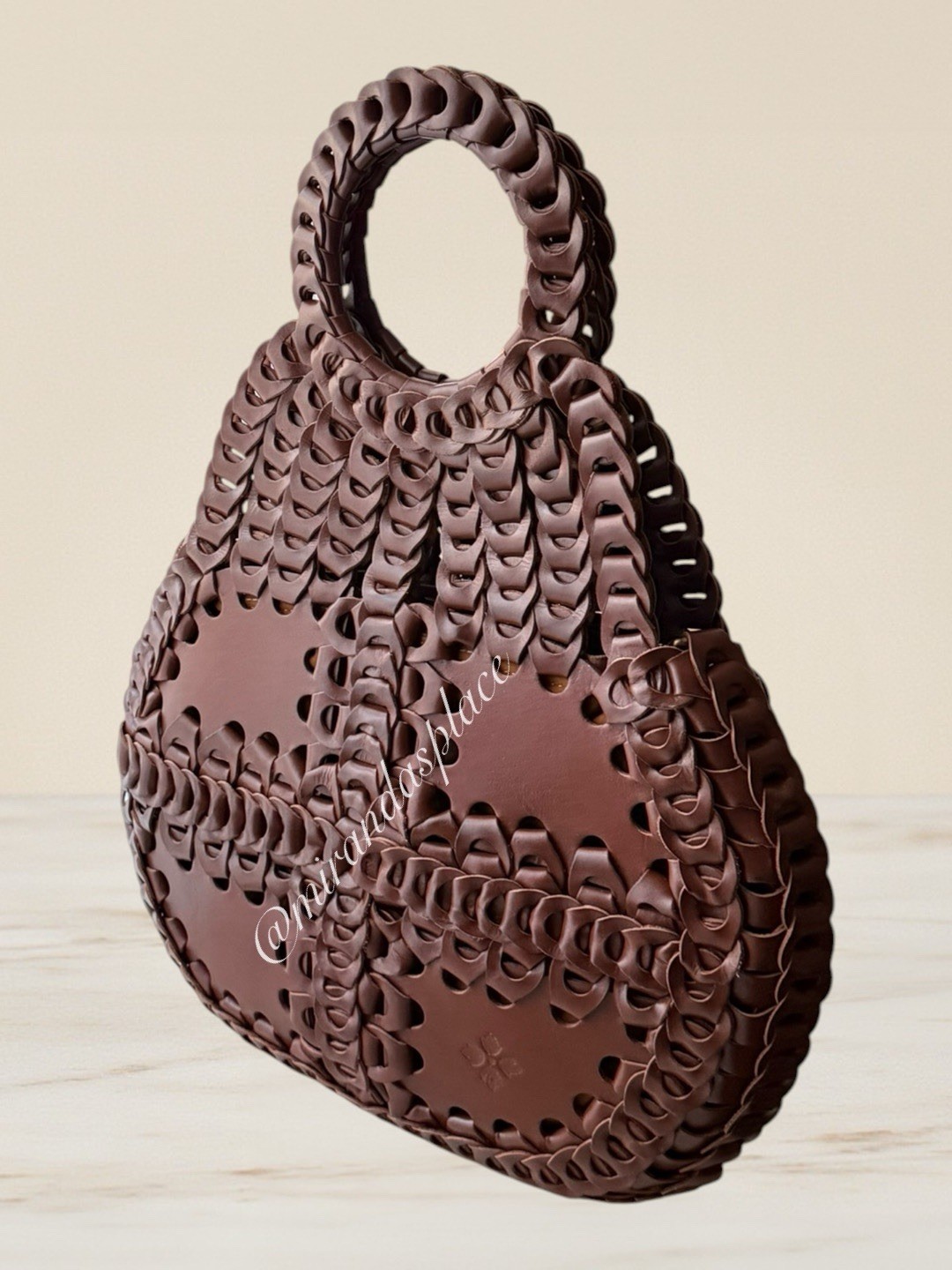 NWT PATRICIA NASH Pisticci Leather Chain-Link Florence Convertible Shoulder Bag