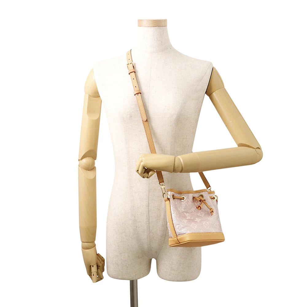 Louis Vuitton Monogram Laminated Jacquard Nano Noé M82427 Handbag Pink #TZB1056