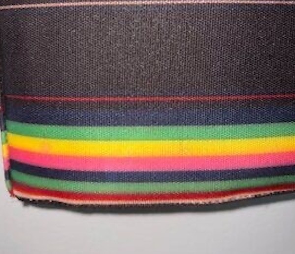 Kate Spade New York 90s/Y2K Multicolor Striped Canvas Shoulder Bag