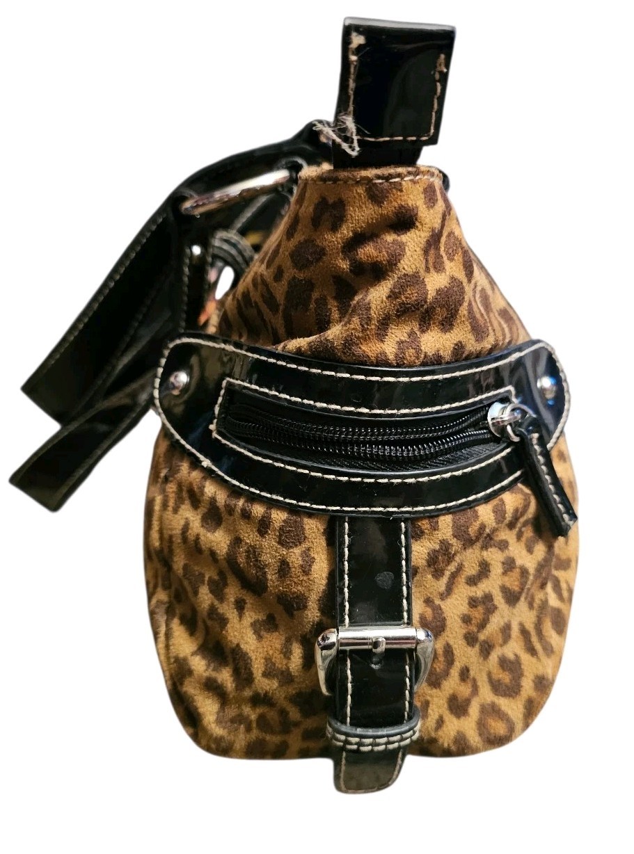 Worthington Metro Y2K Leopard Print Double Handle Shoulder Bag Mob Wife Luxury