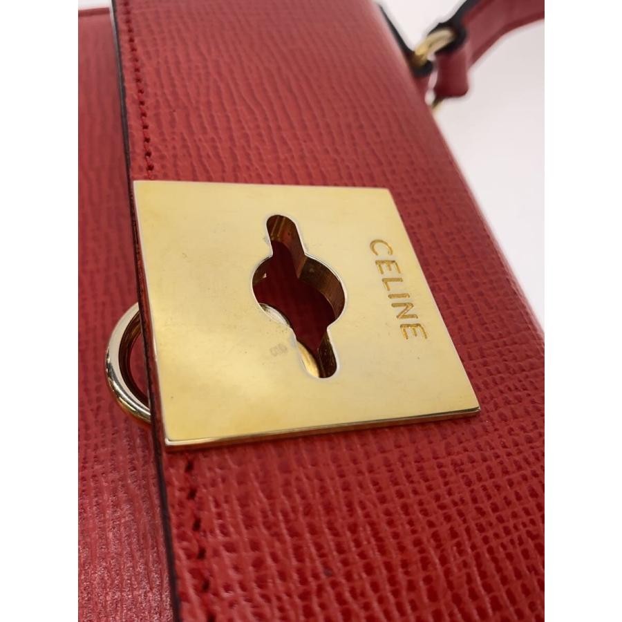 CELINE Bag: 2way Shoulder Red W23.5H21D10.5cm w/o accessories;