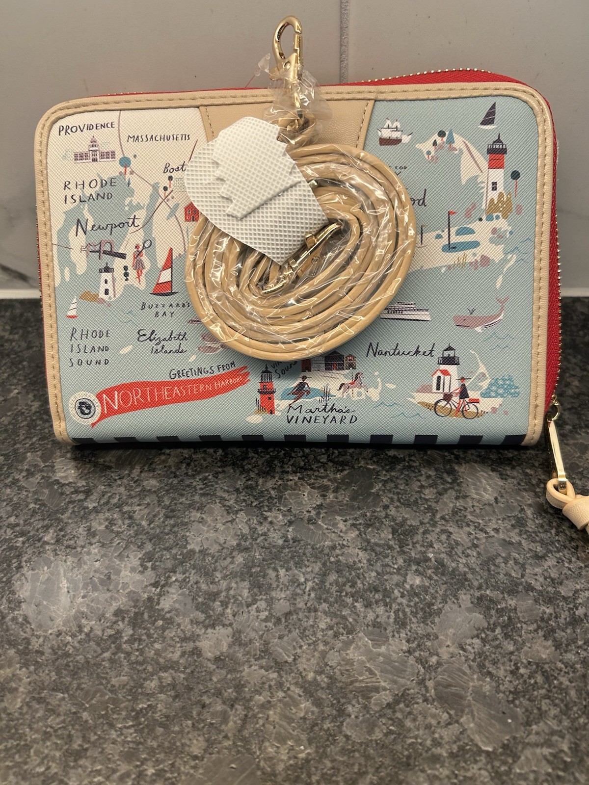 Spartina 449 Northeastern Harbors All-In-One Phone Crossbody New w/Tags