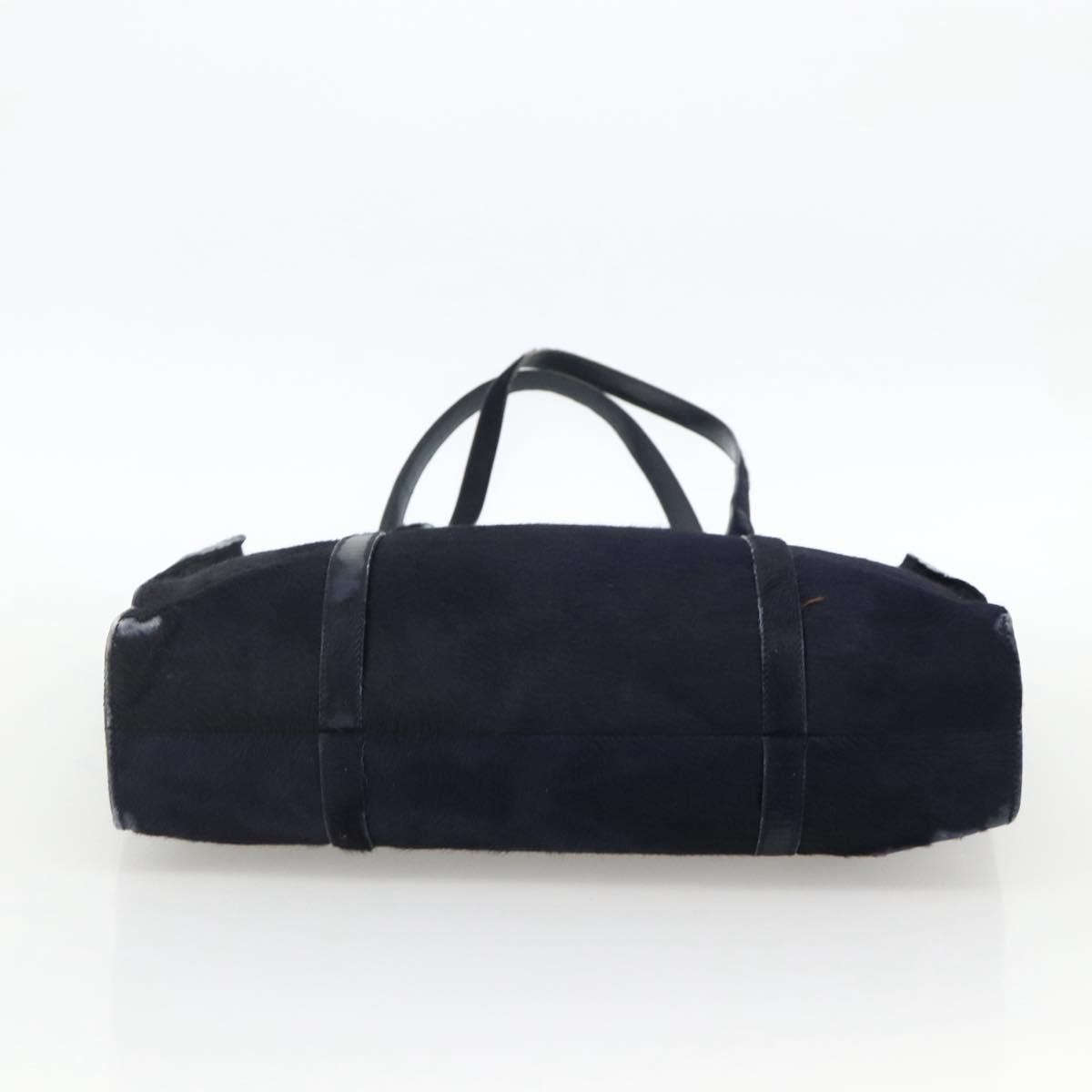 PRADA Tote Bag Harako leather Navy Auth 167194