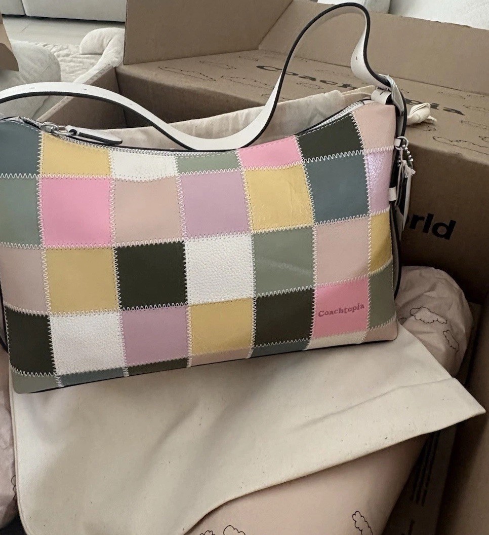 Coach Alter/Ego Slouchy Shoulder Bag Pink Olive Multi