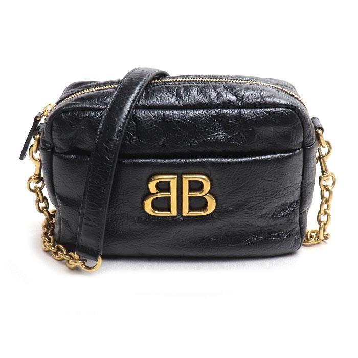 BALENCIAGA Bag: Monaco Chain Shoulder 806459 Black W20H14D7.5cm w/o accessories;