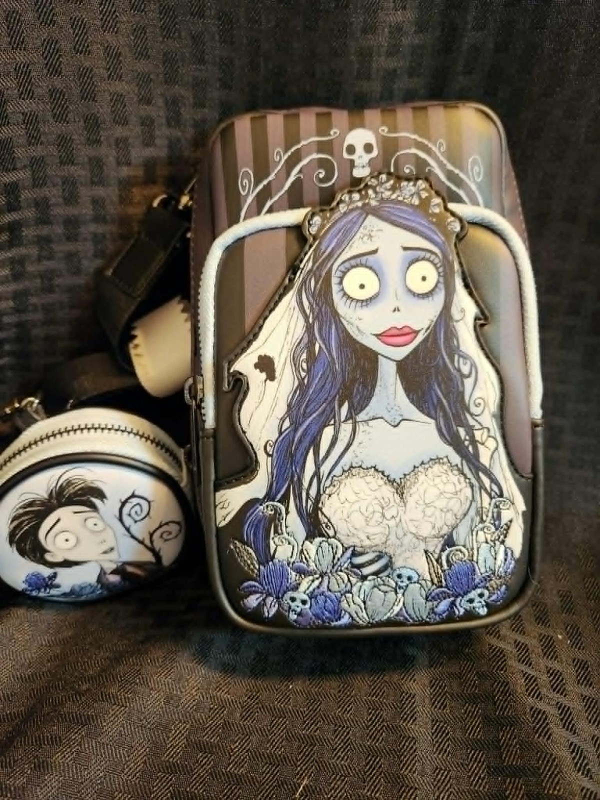 Loungefly WB Corpse Bride Crossbody Sling Bag with matching Coin bag