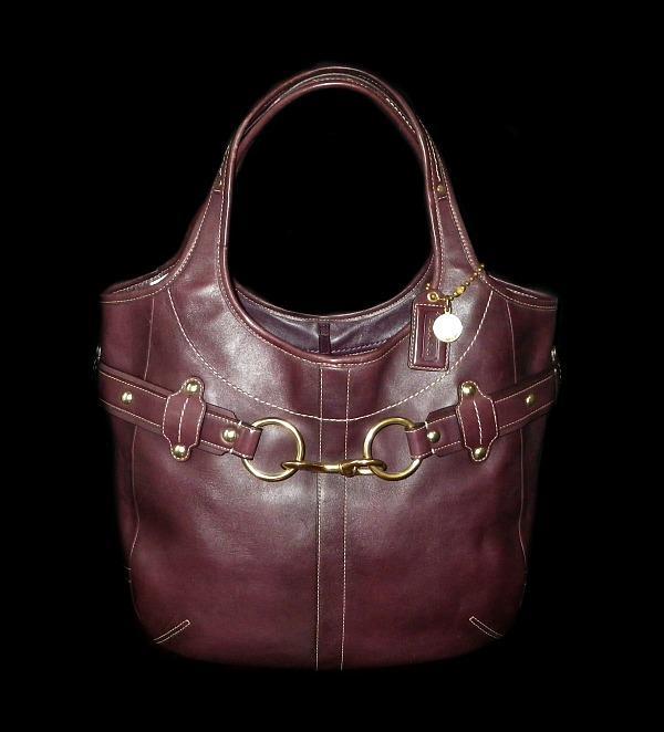 Coach Ltd Ed Belted Ergo Burnished Plum Leather Legacy XL Travel Tote Bag WOW!
