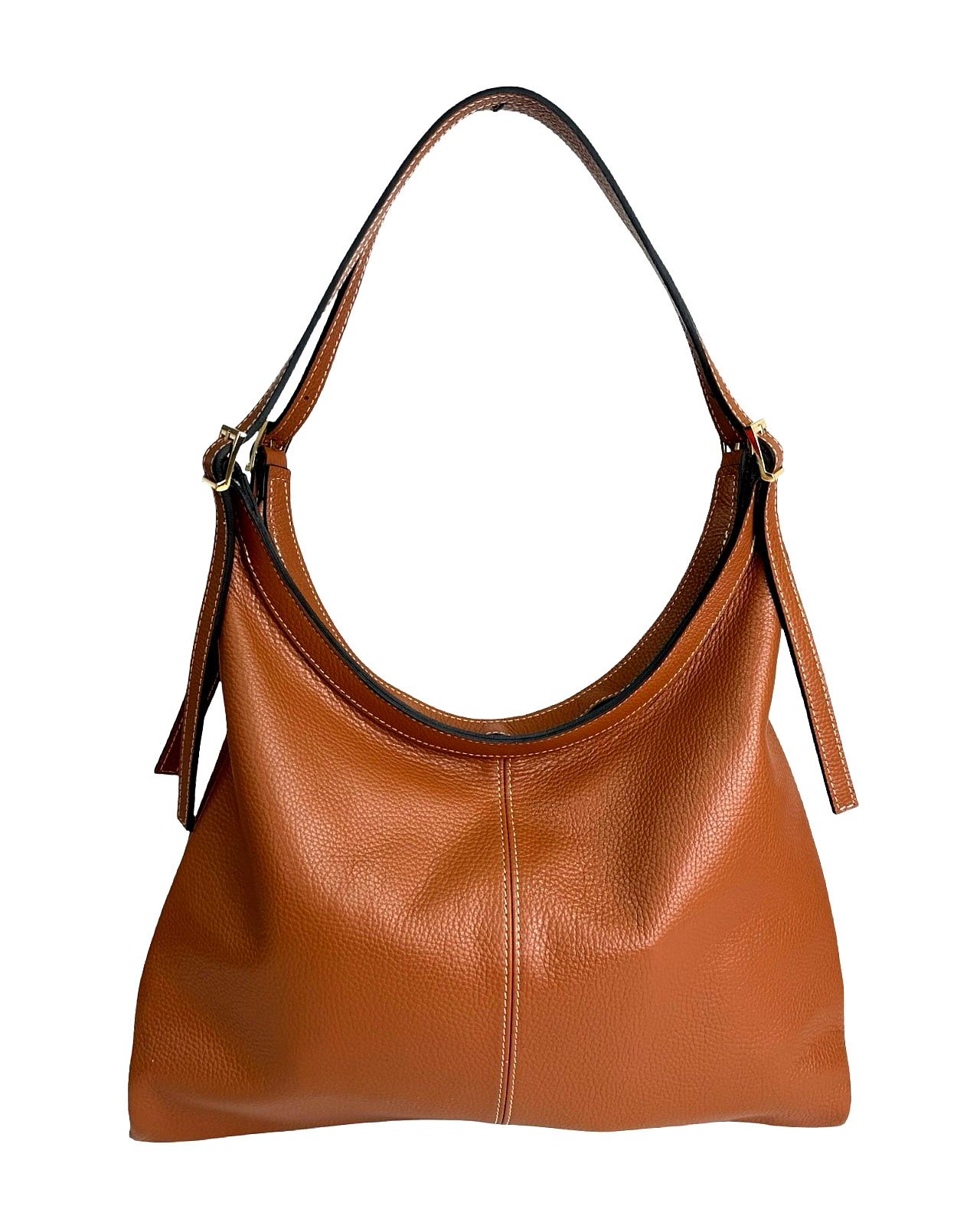 ITALIAN TRENDY PEBBLED GRAIN CALF LEATHER HANDBAG SHOULDER BAG – MADE IN ITALY