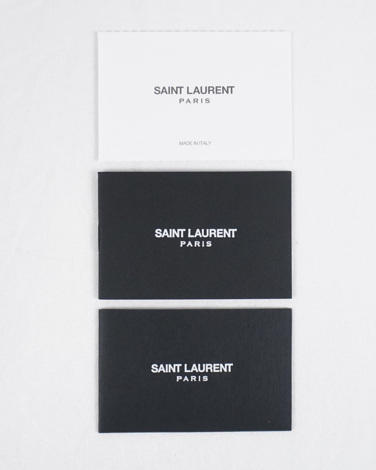Saint Laurent Cassandre Large Envelope Pouch/Clutch In Black Nylon Snap Closure