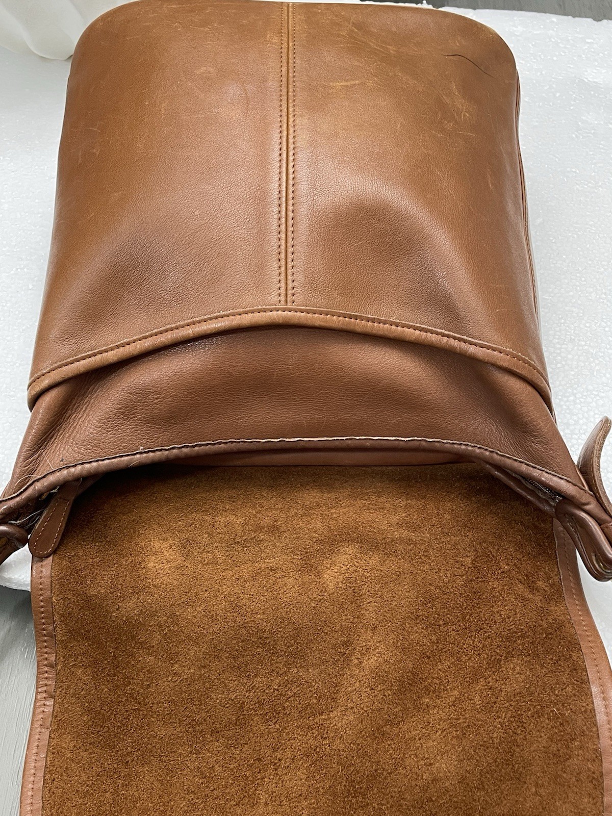Vintage Coach Whitney 4115 Brown Leather Shoulder Bag Classic Flap
