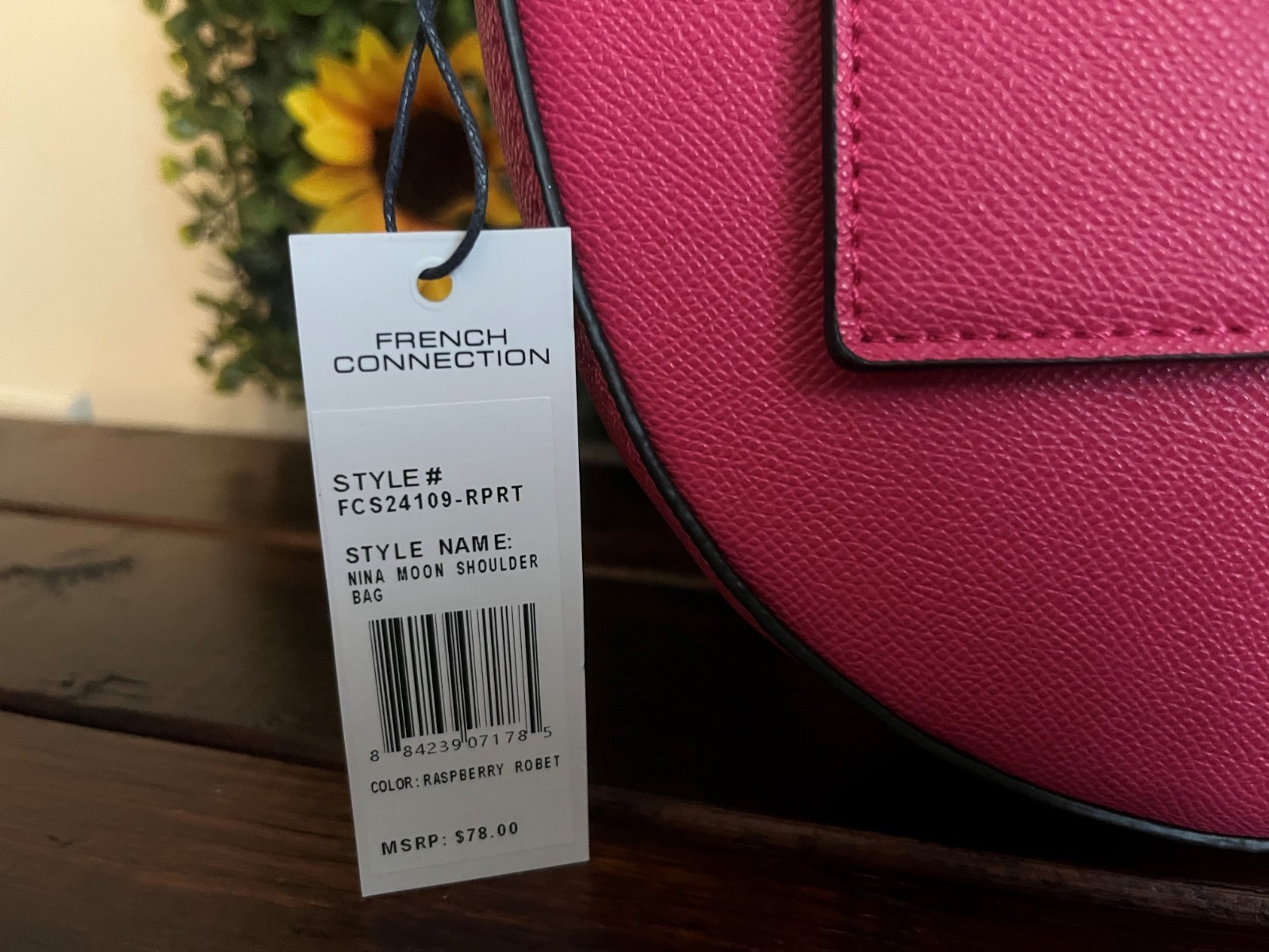 French Connection Nina Moon Crossbody Bag – Barbie Pink Color ~ New with Tags!