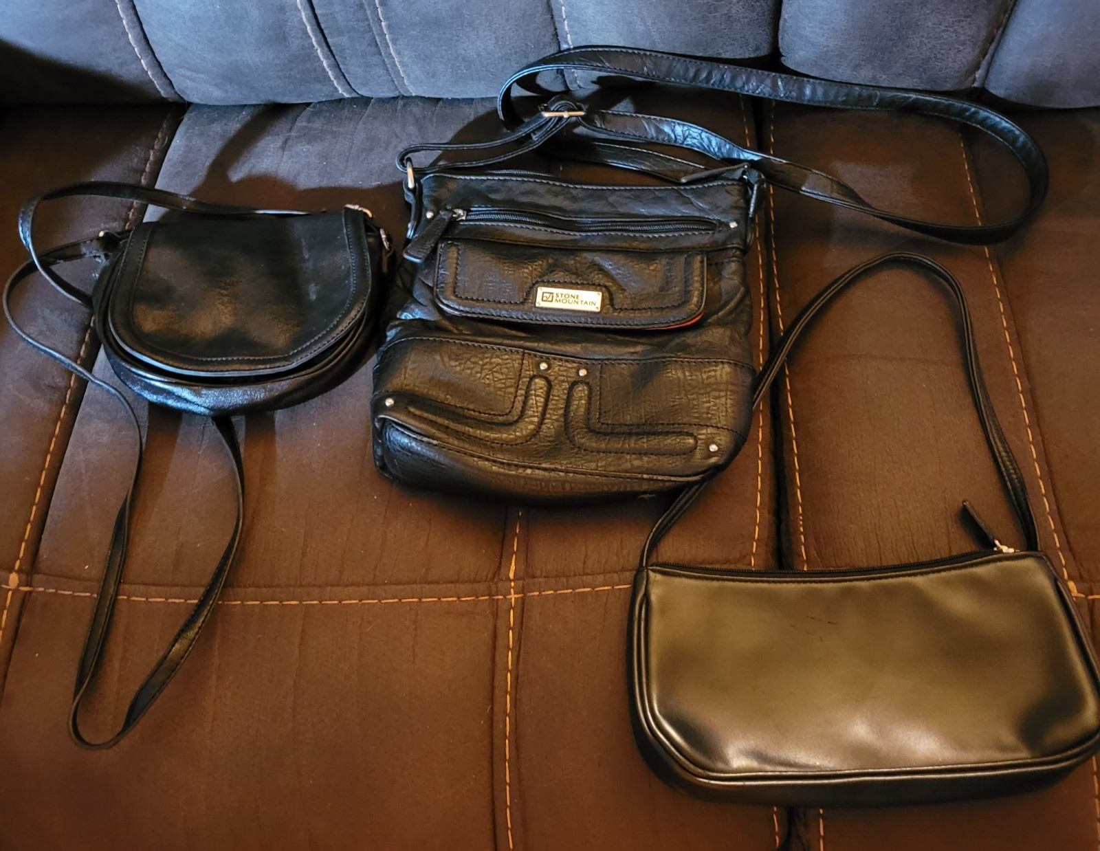 Black Fashion Purses (Lot of 3) BCBGeneration, Stone Mountain & 1 Unknown Brand