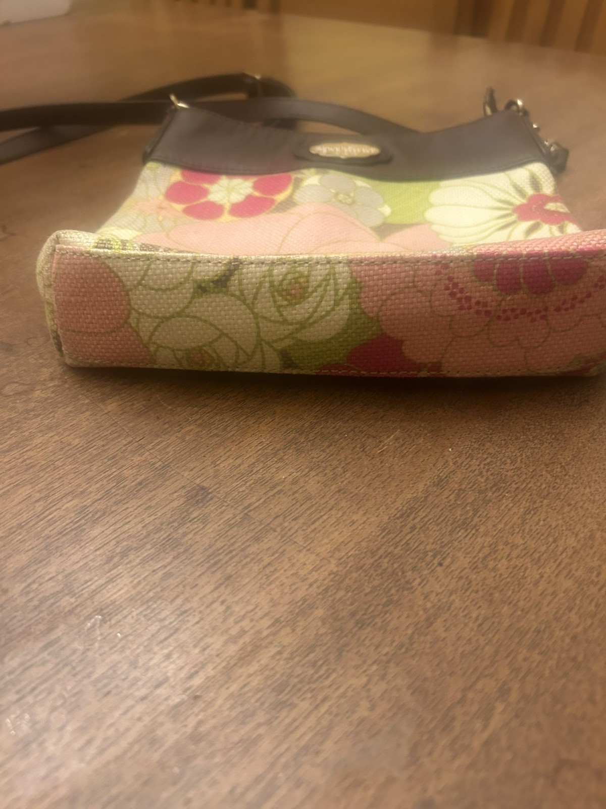 Spartina 449 Daufuskie Island Floral Linen and Leather Pink floral Crossbody