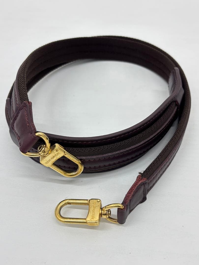 Louis Vuitton Shoulder Strap Burgundy Canvas 100cm Used From Japan