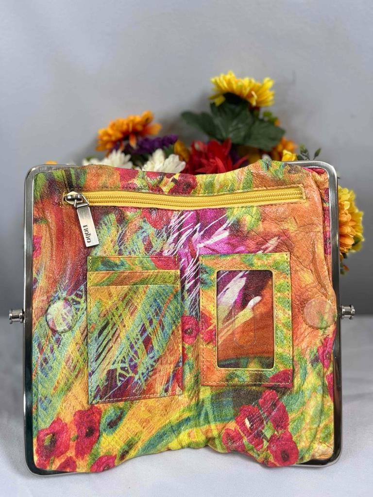 HOBO INTERNATIONAL Lauren Multicolor Floral Prints Bi-fold Magnetic Clutch