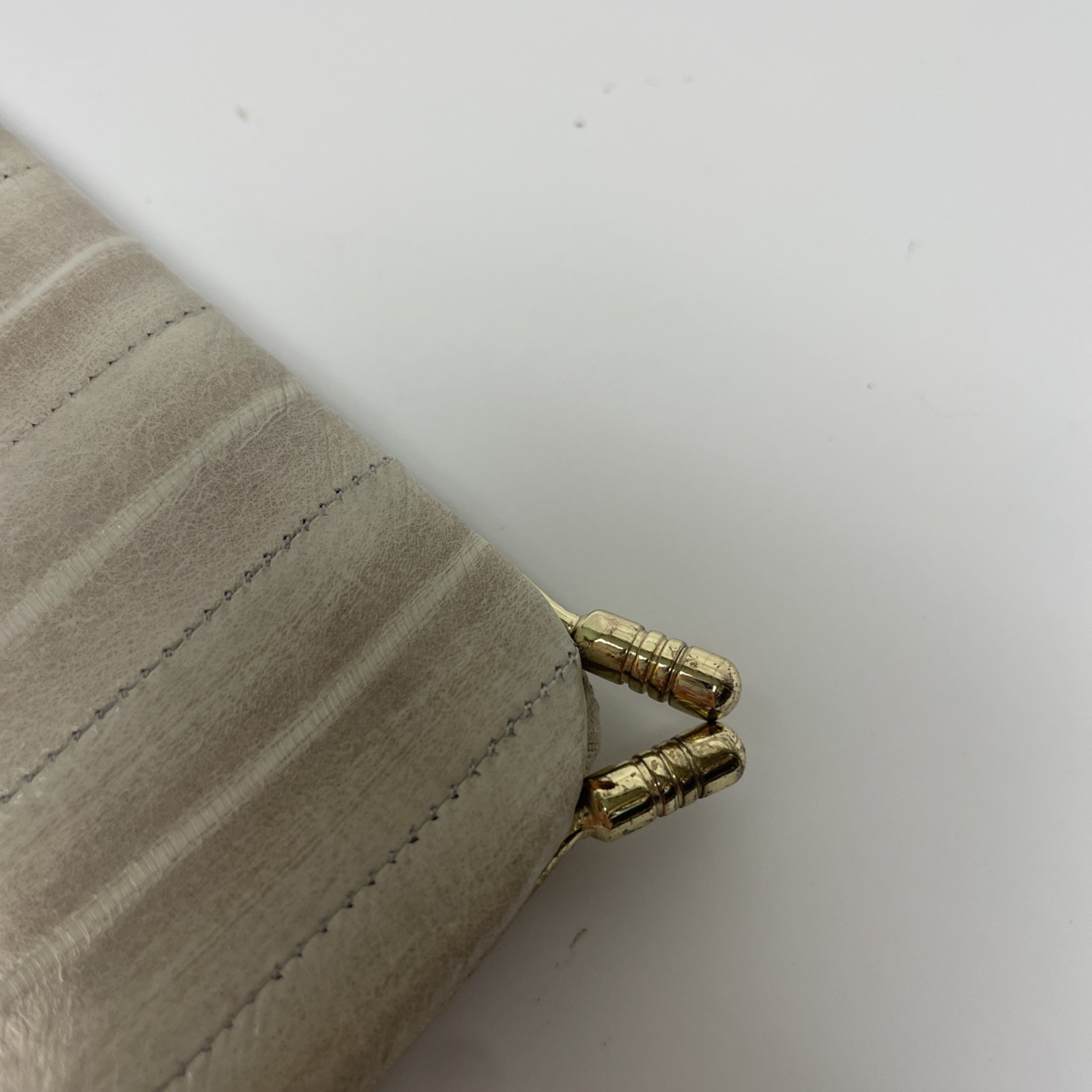 Vintage Korea Eel Skin Beige Clutch Wallet, Purse – 7.5″ x 3.25″