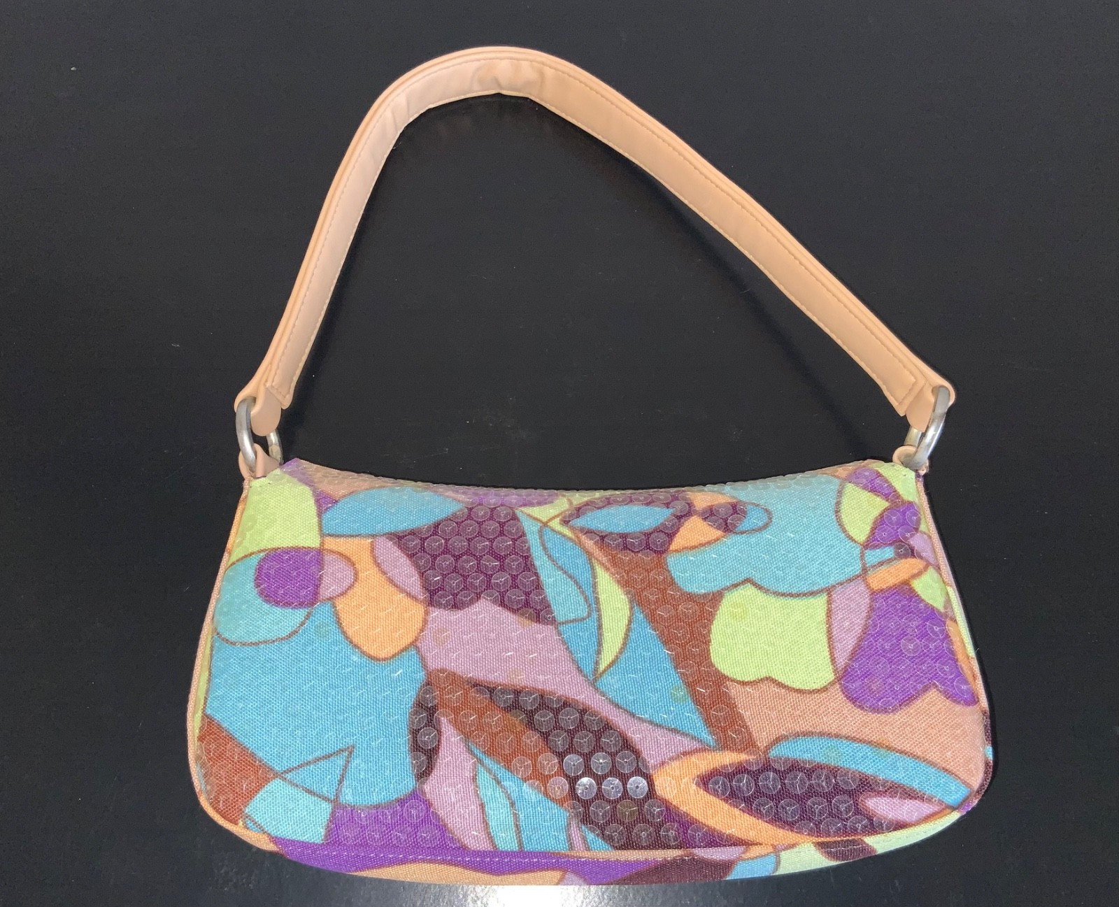 Express Women’s Sequin Colorful Abstract Designed Small Shoulder Bag