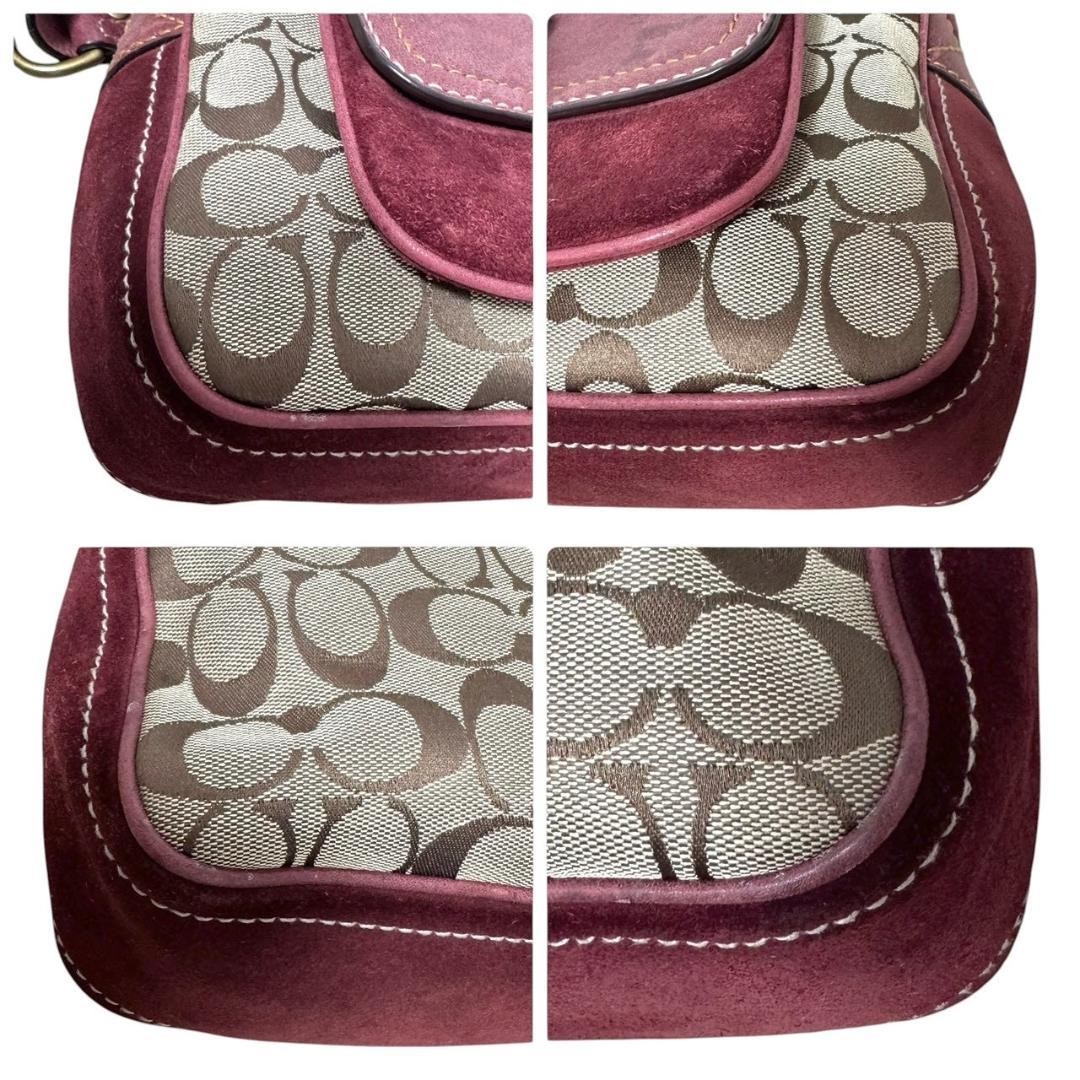 Rare COACH Soho Shoulder Bag One Shoulder Suede Canvas
