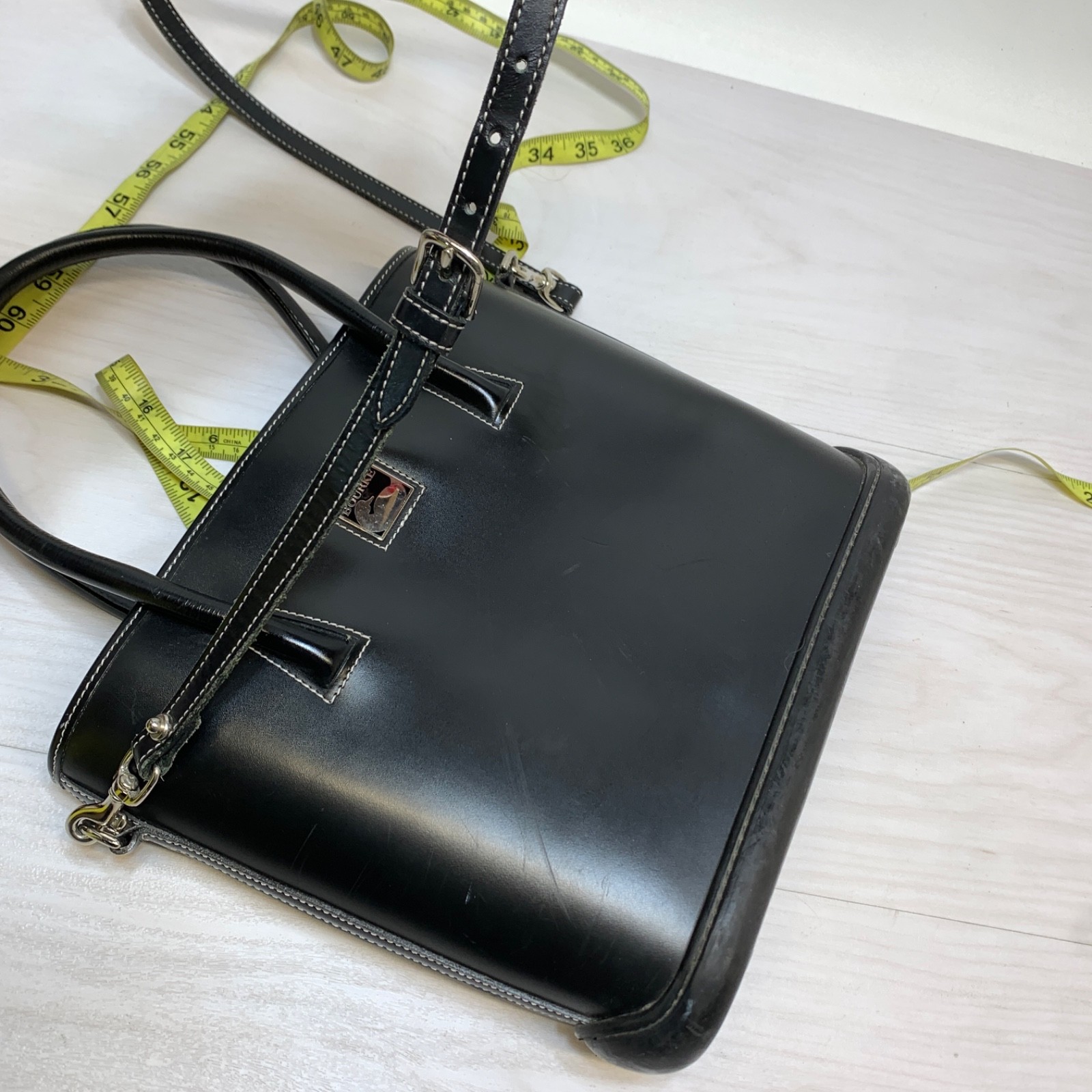 Dooney And Bourke Womens Parasole Black Tote W/ Removable Crossbody Strap