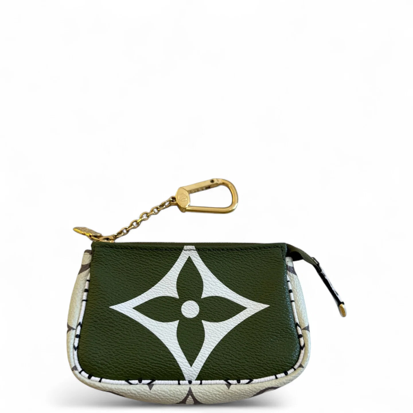 Louis Vuitton Key Pouch Green White Monogram (jj072126a5r)