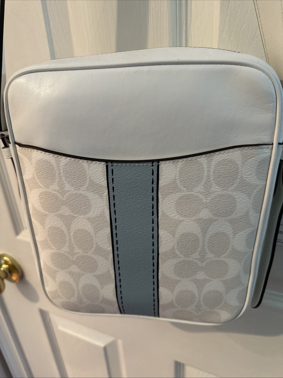 Coach (CH200) Unisex Hudson 21 Medium Chalk L’oeil Print Coated Canvas Handbag