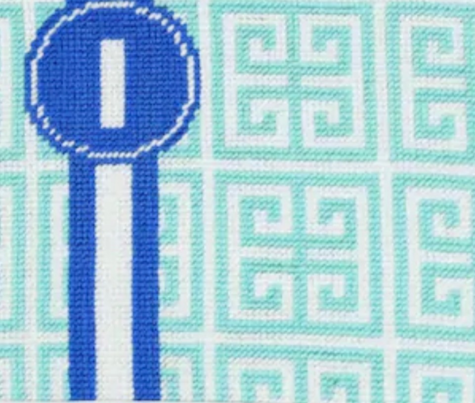HTF NWT Jonathan Adler X Michaels Greek Key Monogram Needlepoint Clutch Kit