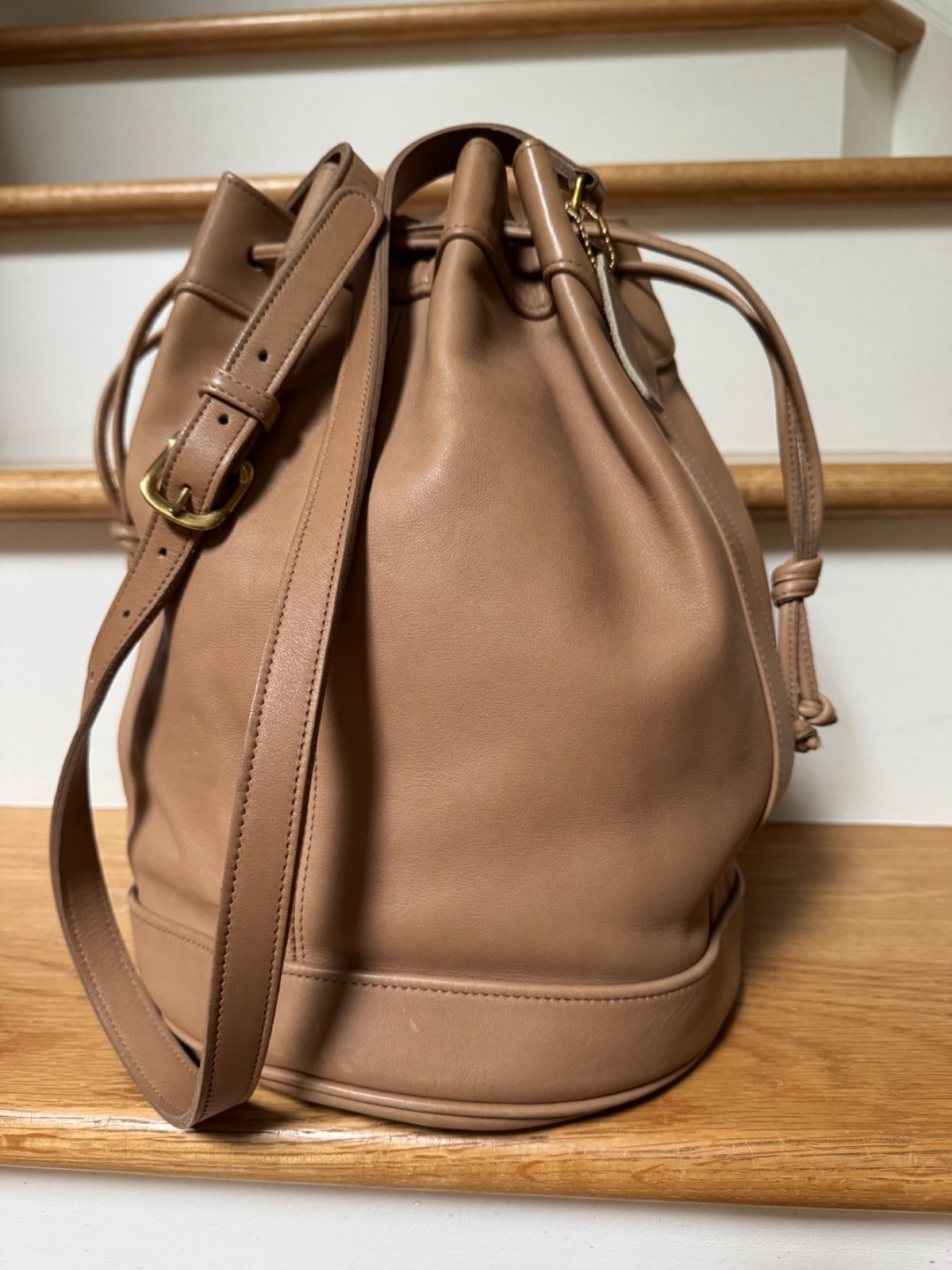 Vintage Coach Duffle Drawstring Bucket 4022 in Taupe Rare