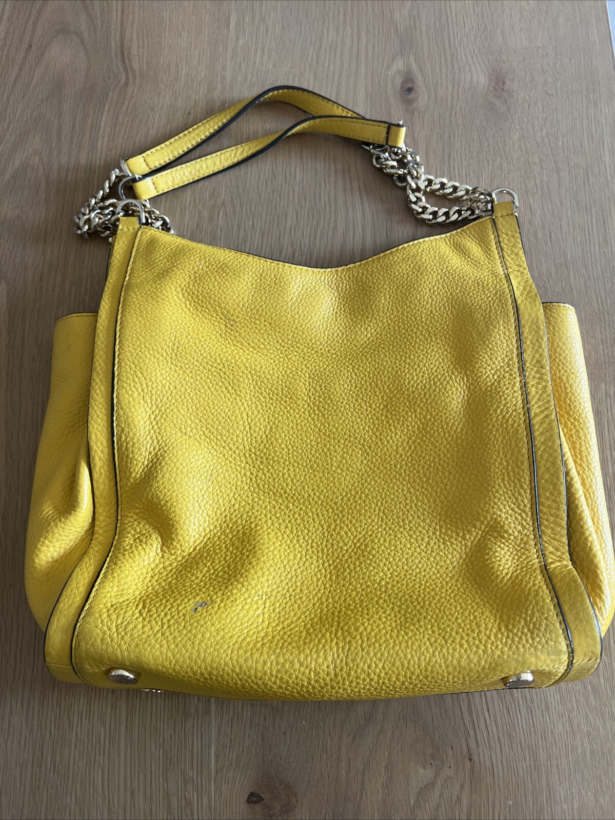 Micheal Kor’s Newbury Yellow Leather Shoulder Bag