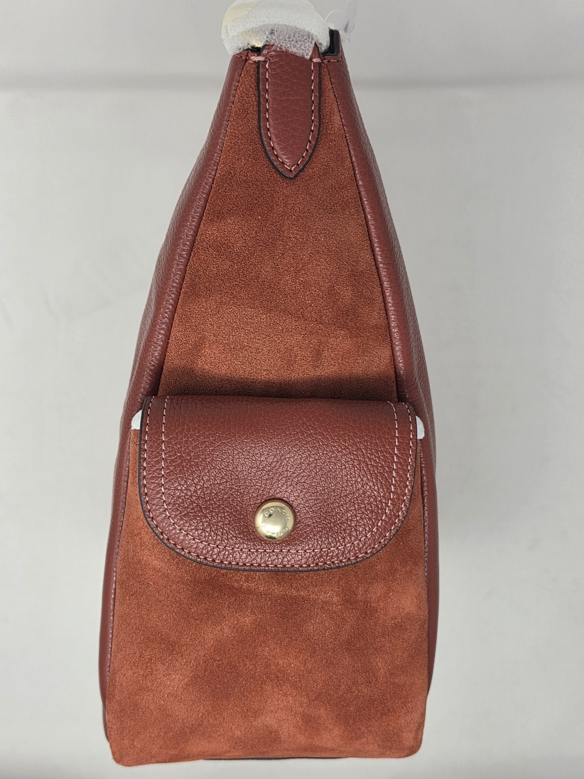 COACH Pennie Shoulder Bag Red Sand Rust Brown Pebbled Leather Purse New Sealed