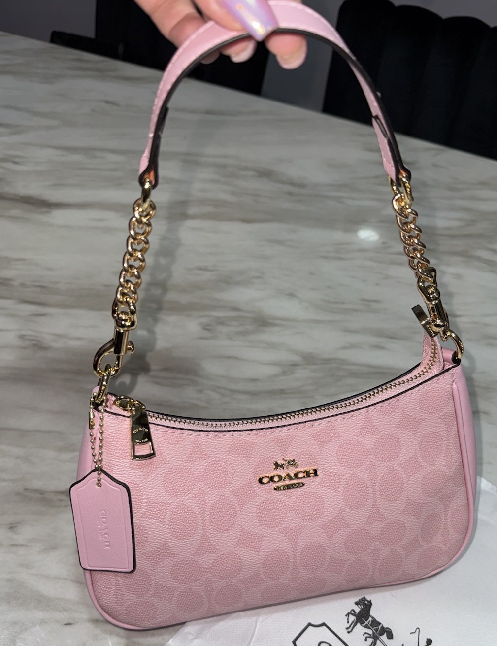 NEW Coach Teri Pink Signature Shoulder Bag Crossbody Purse W/ Strap & Dust Bag✨