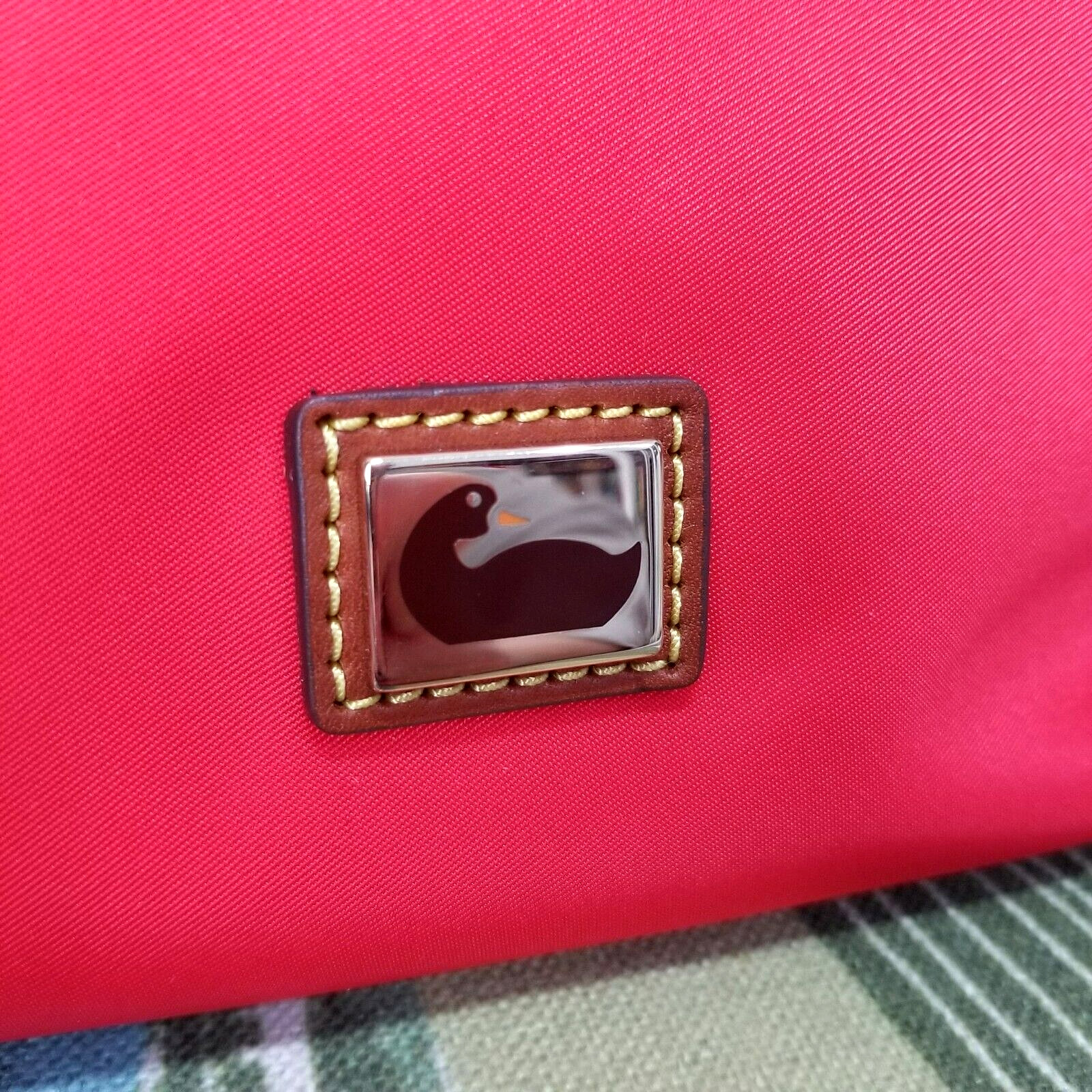 Dooney And Bourke Wayfarer Nylon Small Hobo Crossbody Shoulder Bag In Red