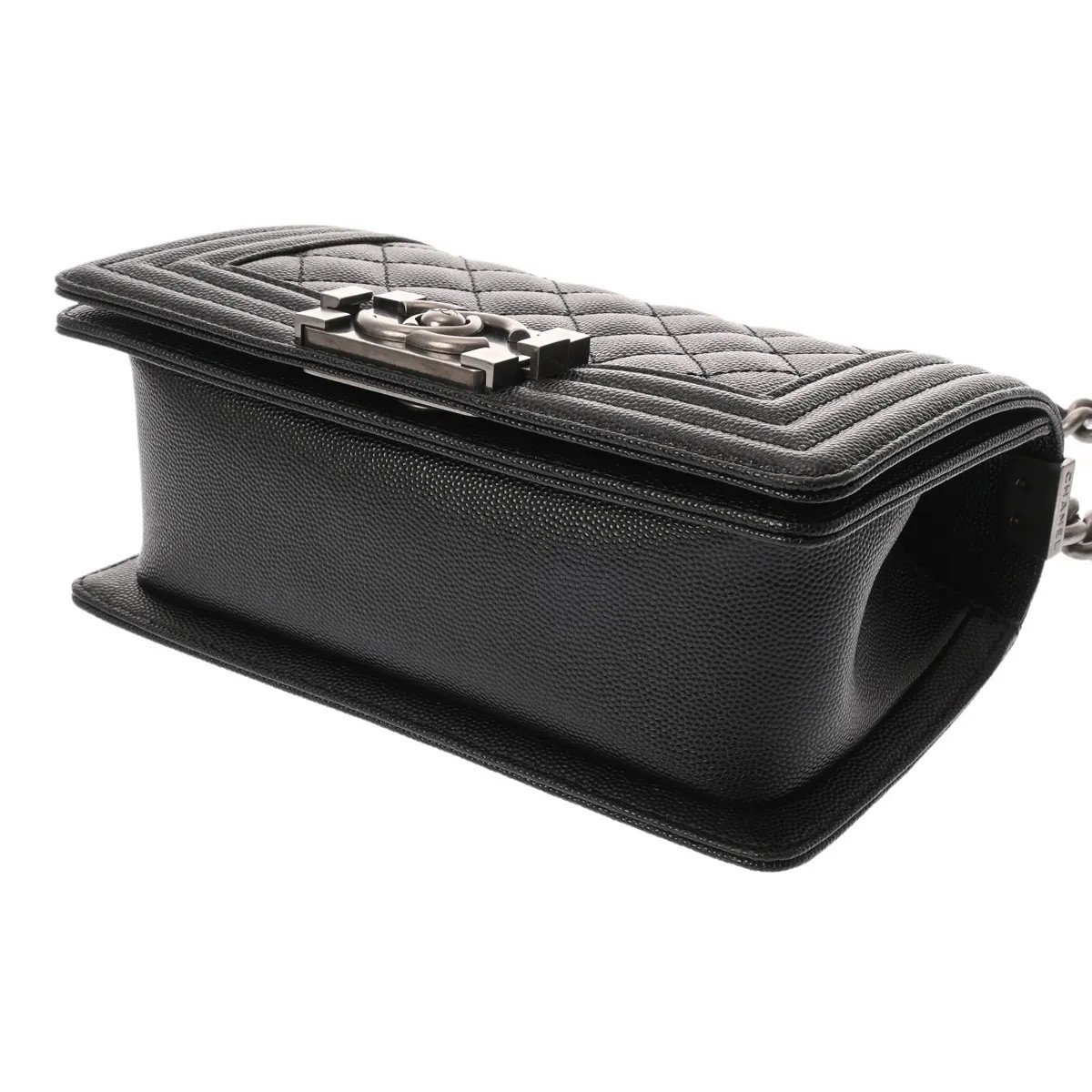 Chanel cm A67085 Shoulder Bag Grained Calfskin Black #WB6038