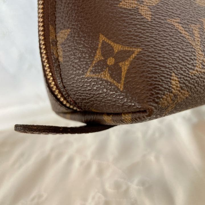 LOUIS VUITTON Pouch Brown Trousse de Mi Ronde Monogram PVC Leather Gently used