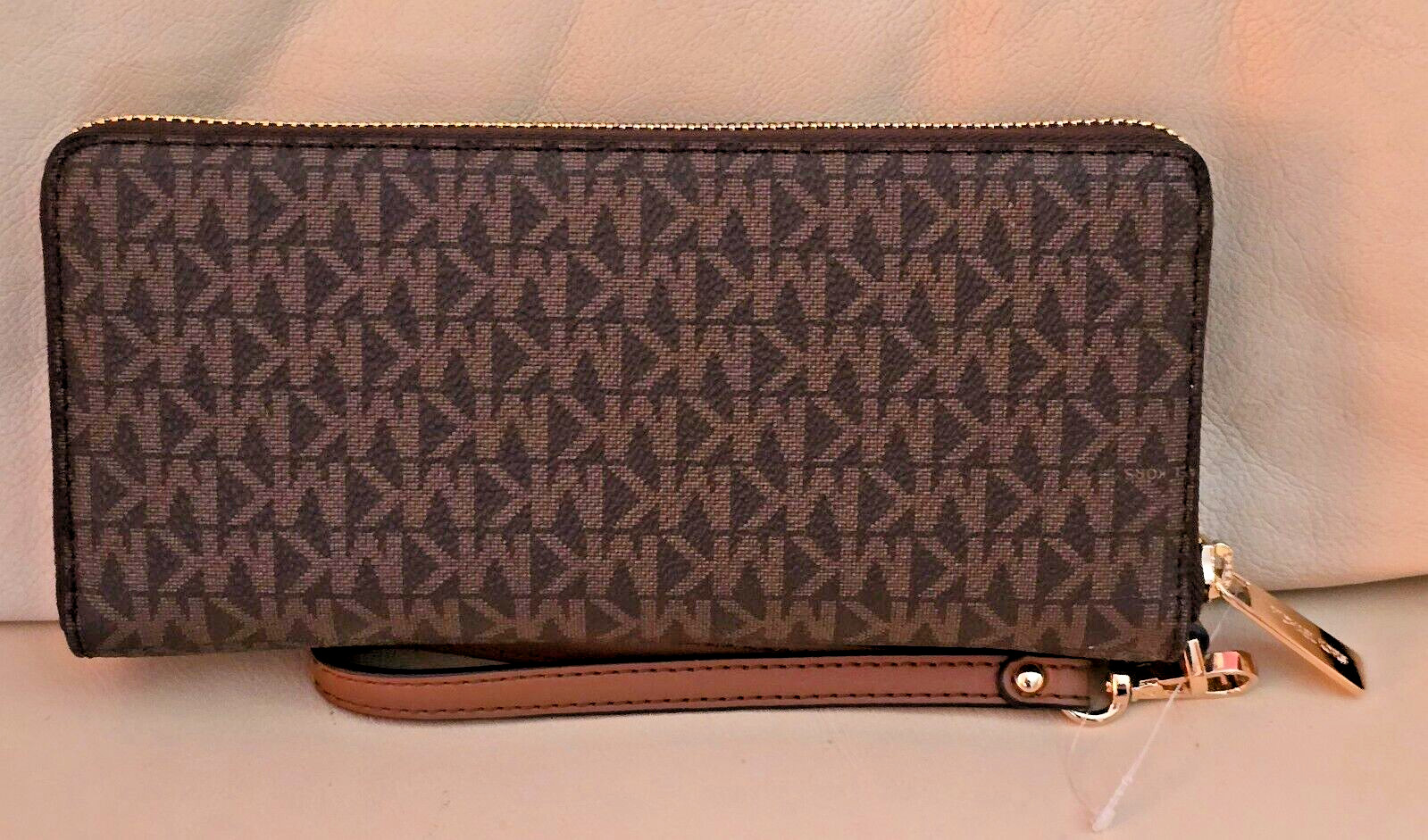 Michael Kors Kenly Medium Backpack / Large Travel Continental Wallet Bundle