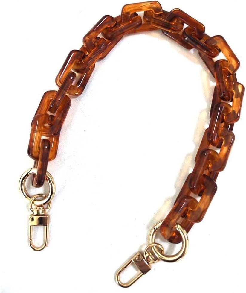17.3 inch Retro Tortoise Shell Pattern Resin Replacement Purse Chain Strap